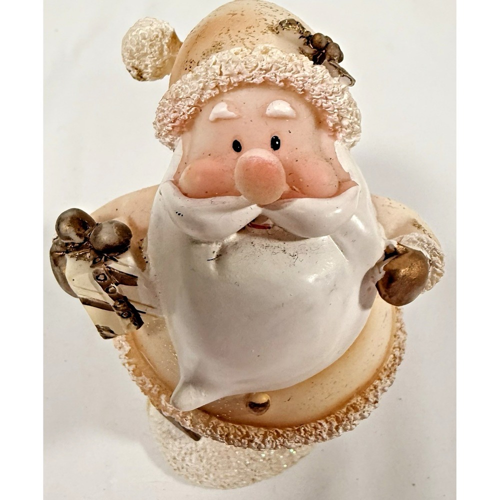 Greenbrier Santa Bobble Body Spring Figure 6in Gold 2006 Collectible